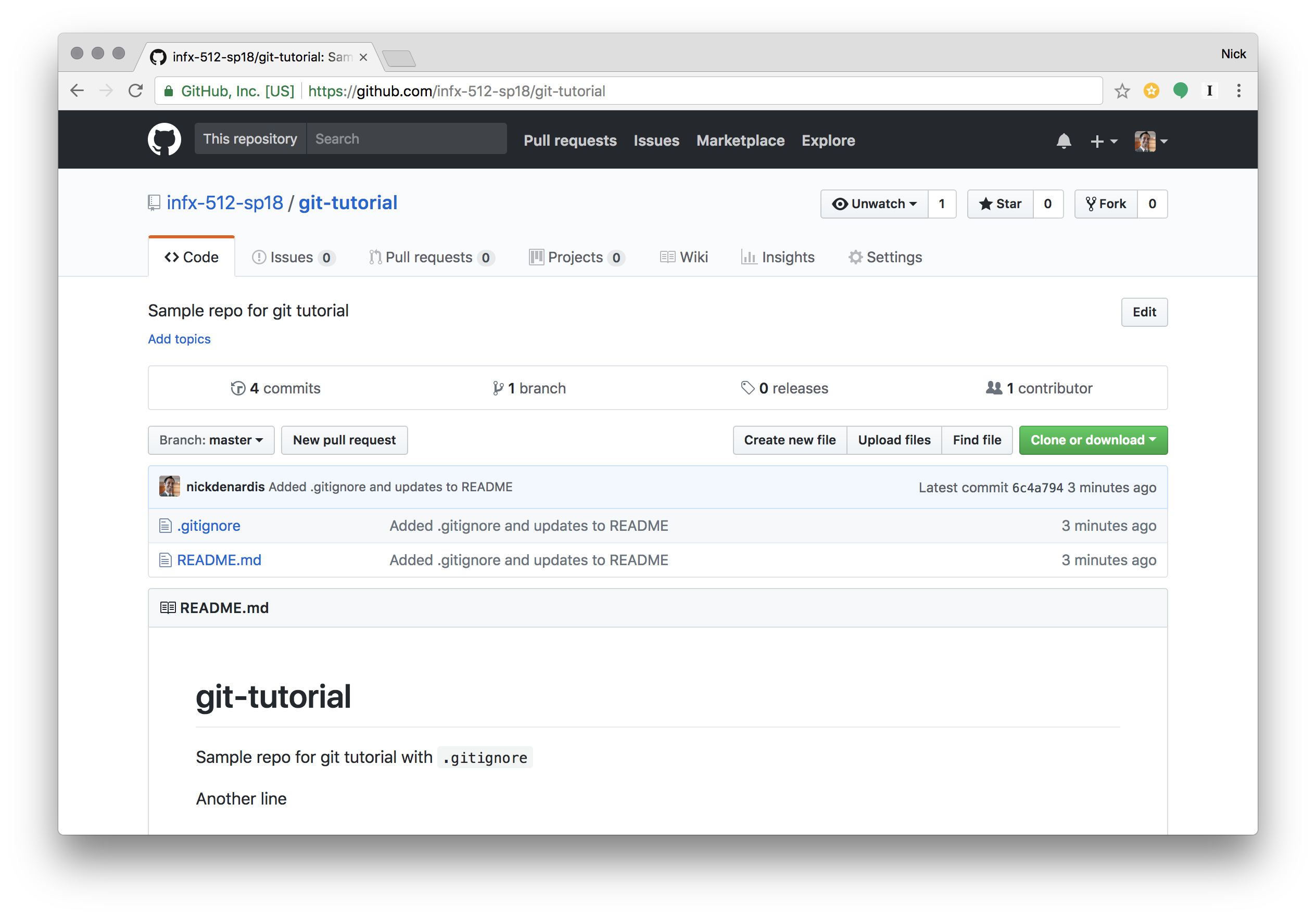 Screenshot of a repository on GitHub