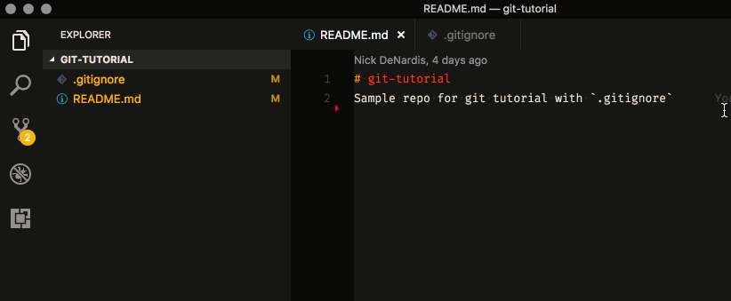 Adding content to the README file